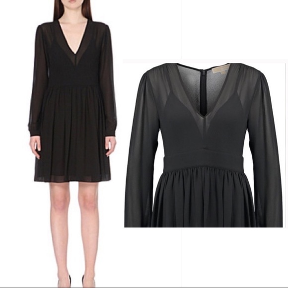 Michael Kors Dresses & Skirts - Michael Kors Black Chiffon Dress